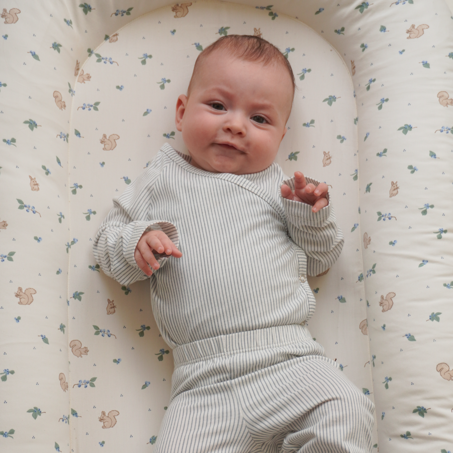 Wickelbody Milla - GOTS - Classic Stripes Blue