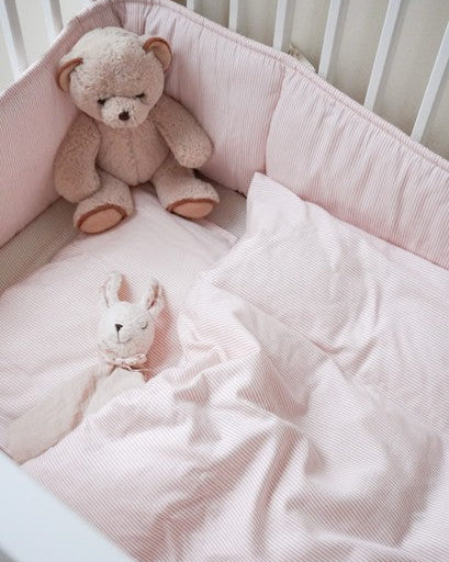 Babybettwäsche, 70x100cm - GOTS - Classic Stripes Rose