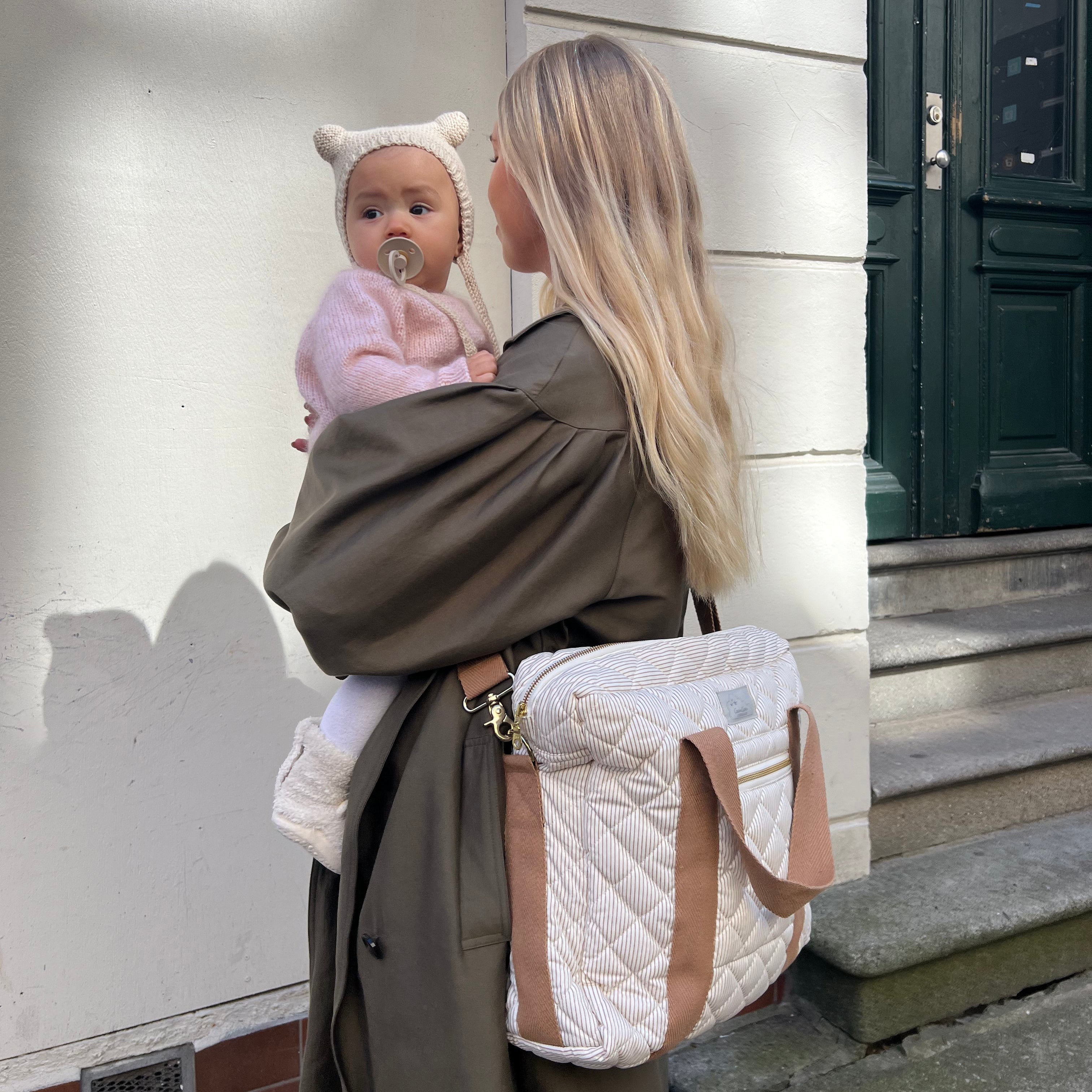 Wickeltasche mit halten - OCS Classic Stripes Camel