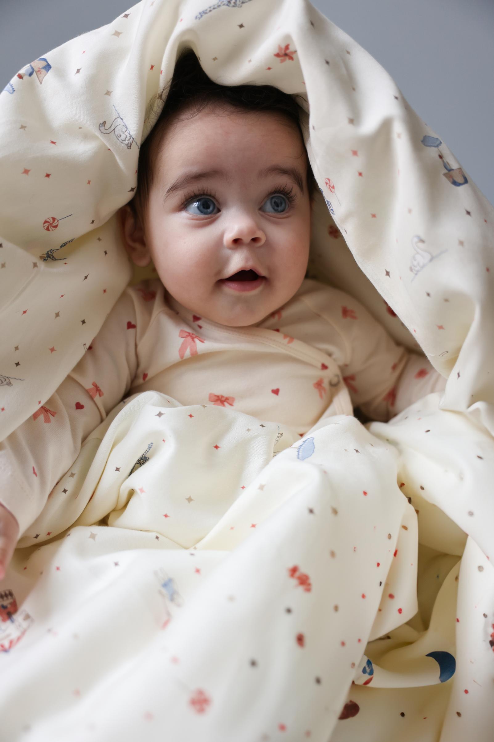 Bedding Set, Baby, 70x100cm - GOTS - Carousel