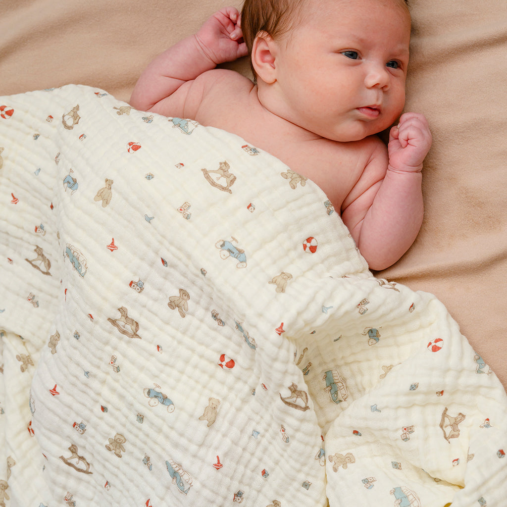 Mulltuch Decke - GOTS - Vintage Toys