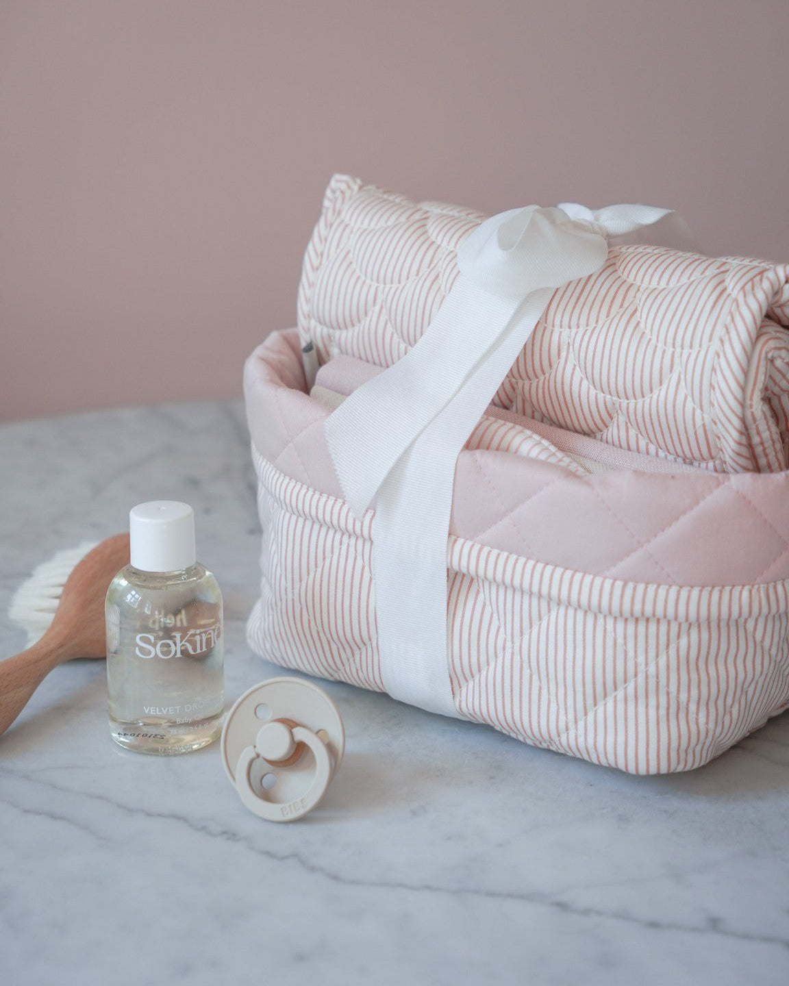 Baby-Geschenkset, kleine - Classic Stripes Rose