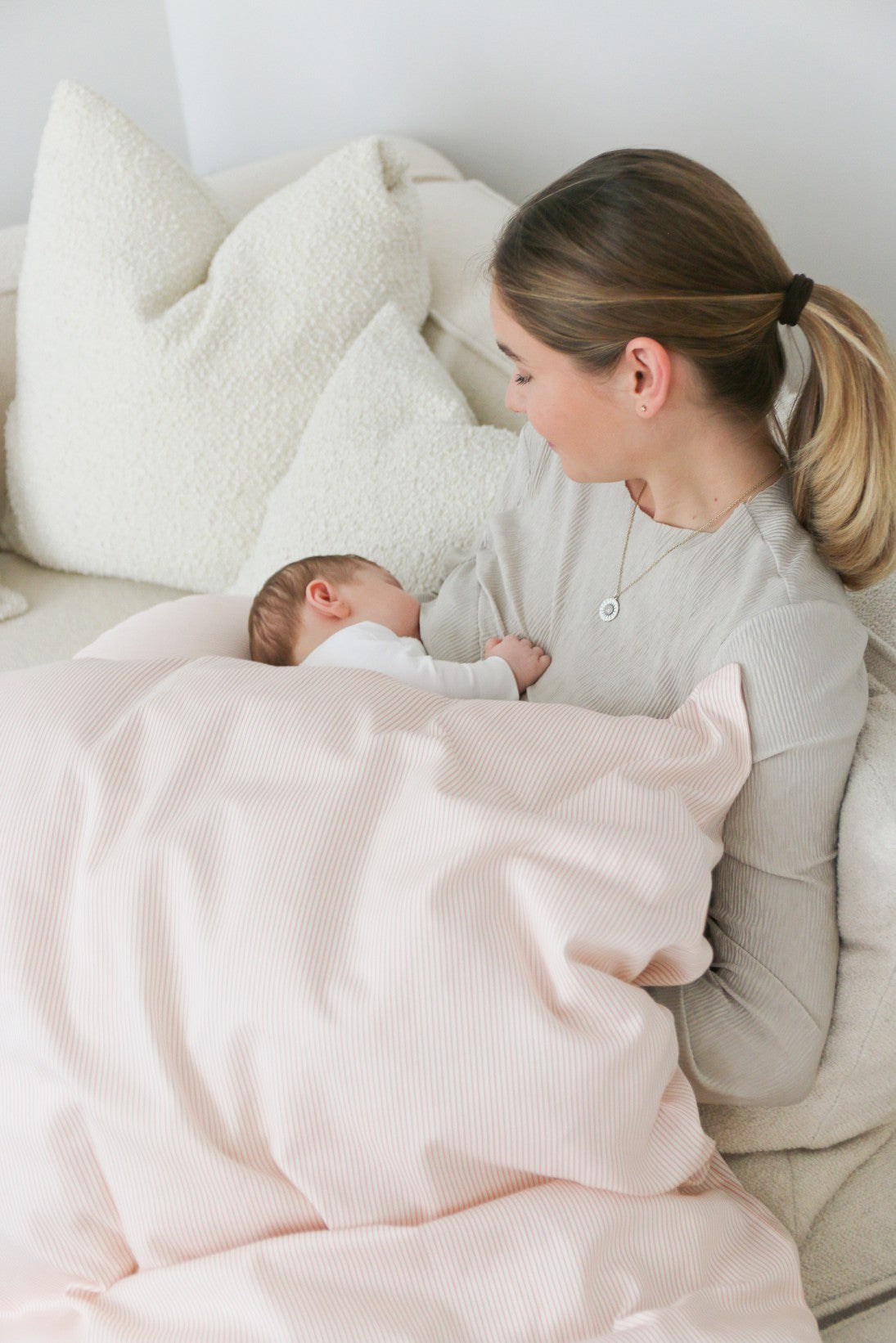 Babybettwäsche, 70x100cm - GOTS - Classic Stripes Rose
