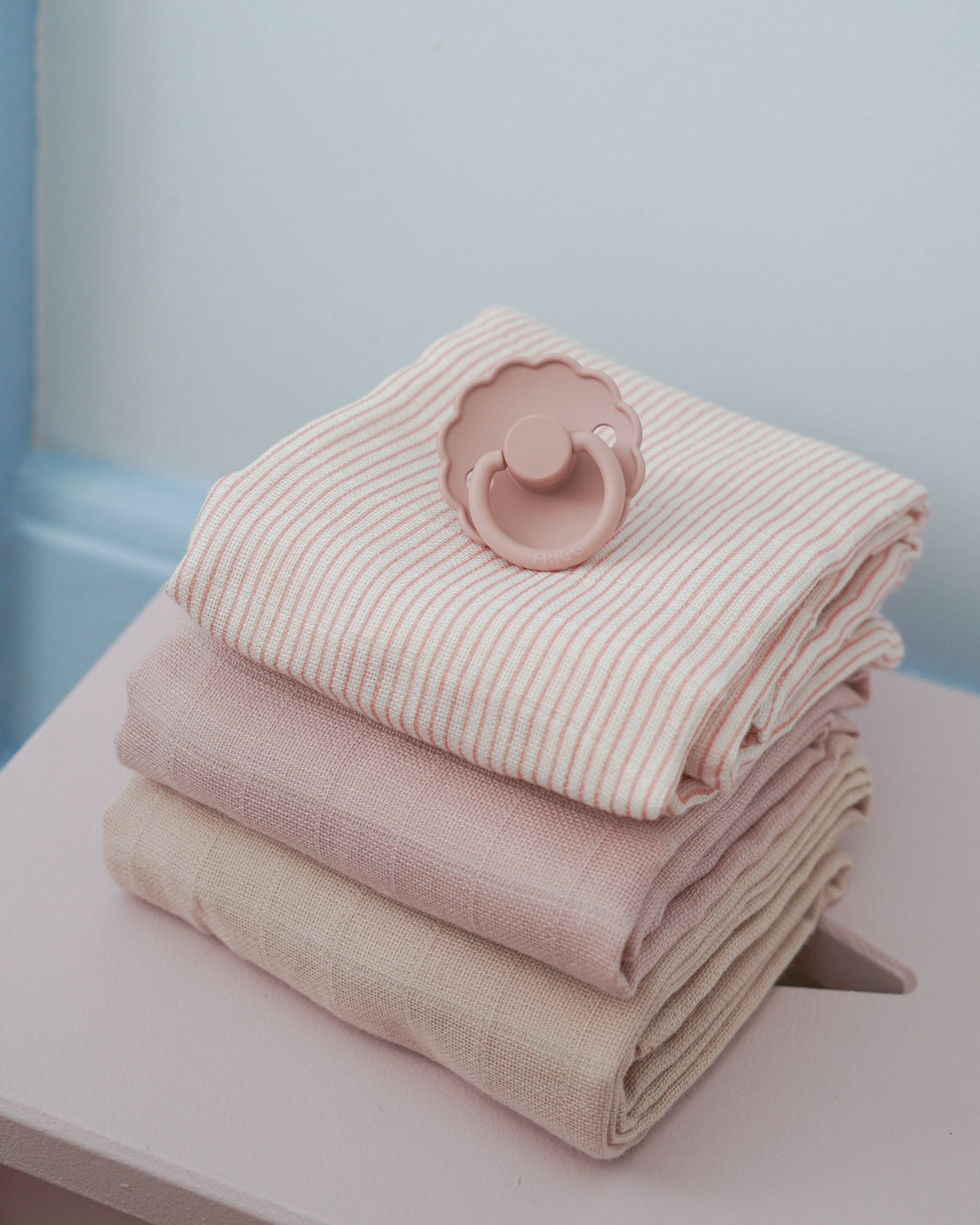 Mulltuch, Mix 3-Pack - GOTS - Classic Stripes Rose