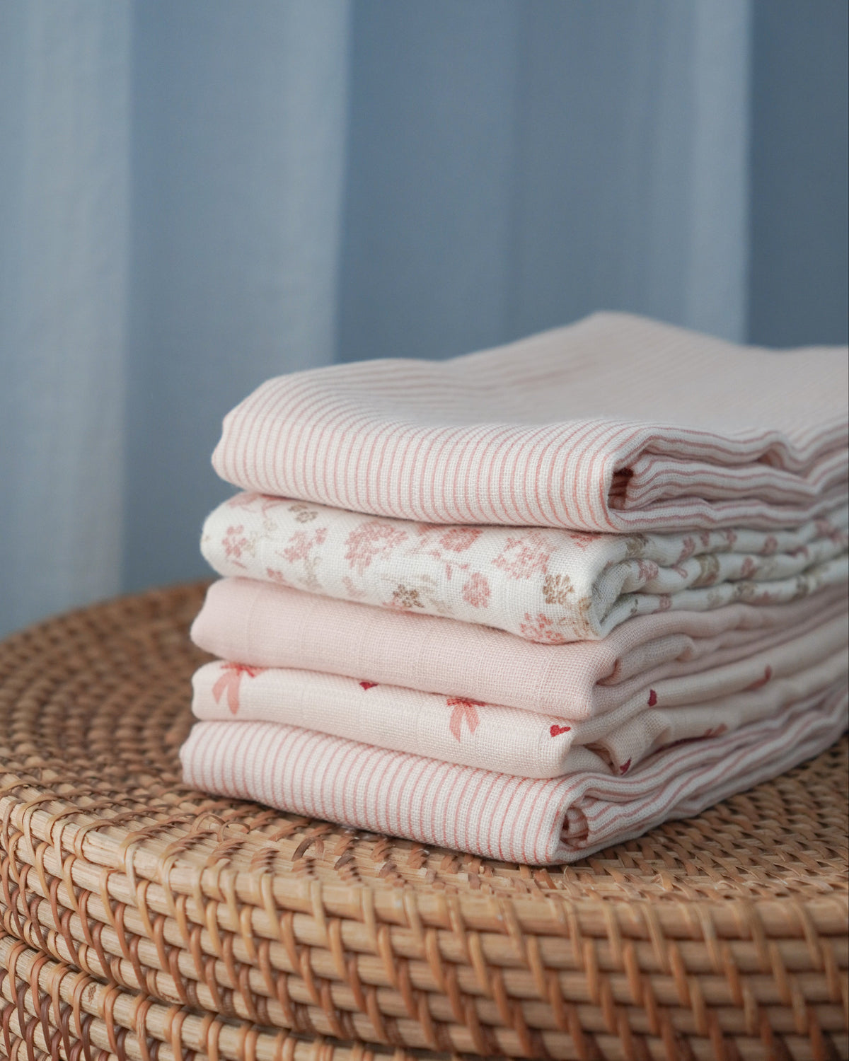 Mulltuch, Mix 3-Pack - GOTS - Classic Stripes Rose