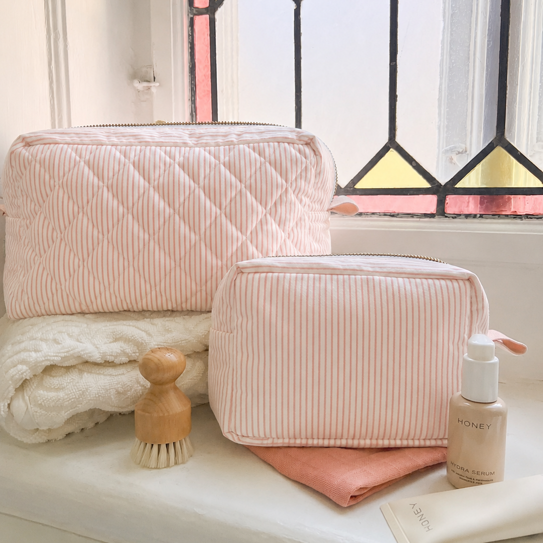 Toilettentasche - OCS - Classic Stripes Rose 