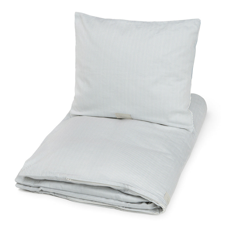 Junior Bettwäsche, 100x140cm - GOTS Classic Stripes Blue