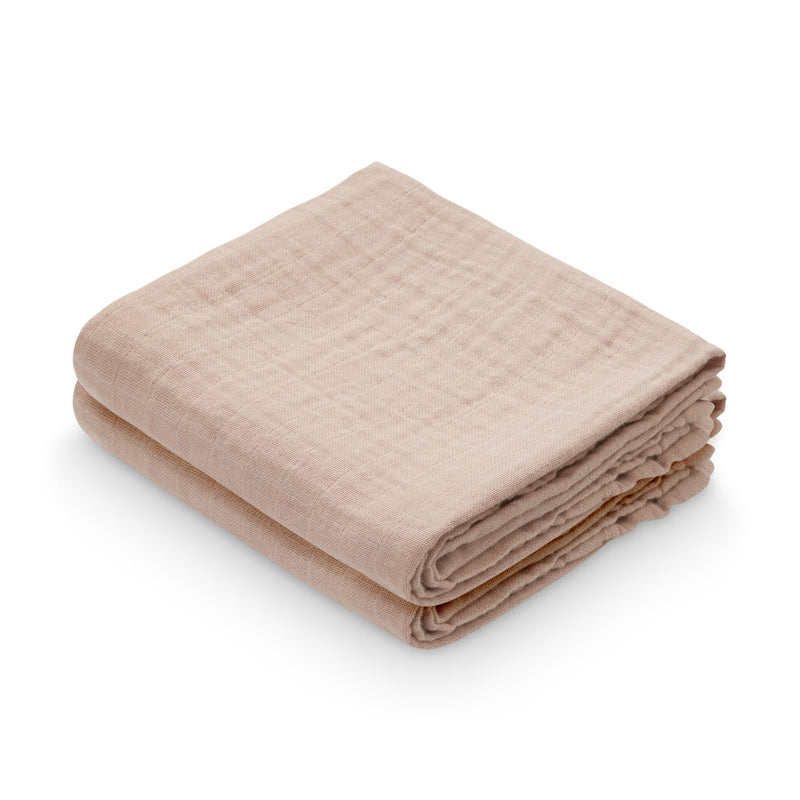 Mulltuch, 2er-Pack - GOTS Dusty Rose
