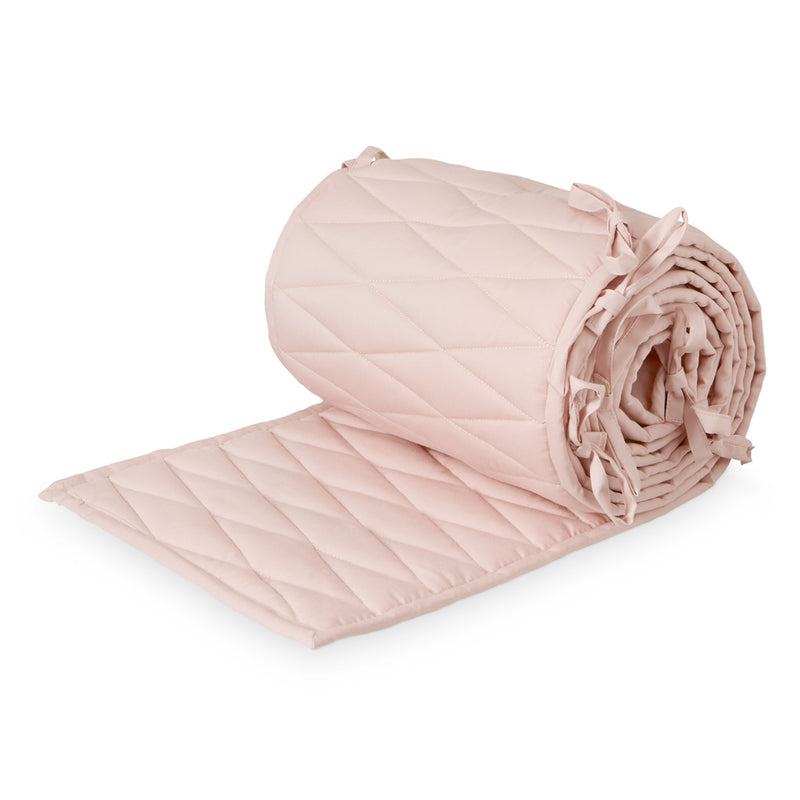 Bettumrandung mit Harlekin-Stickerei - OCS Blossom Pink